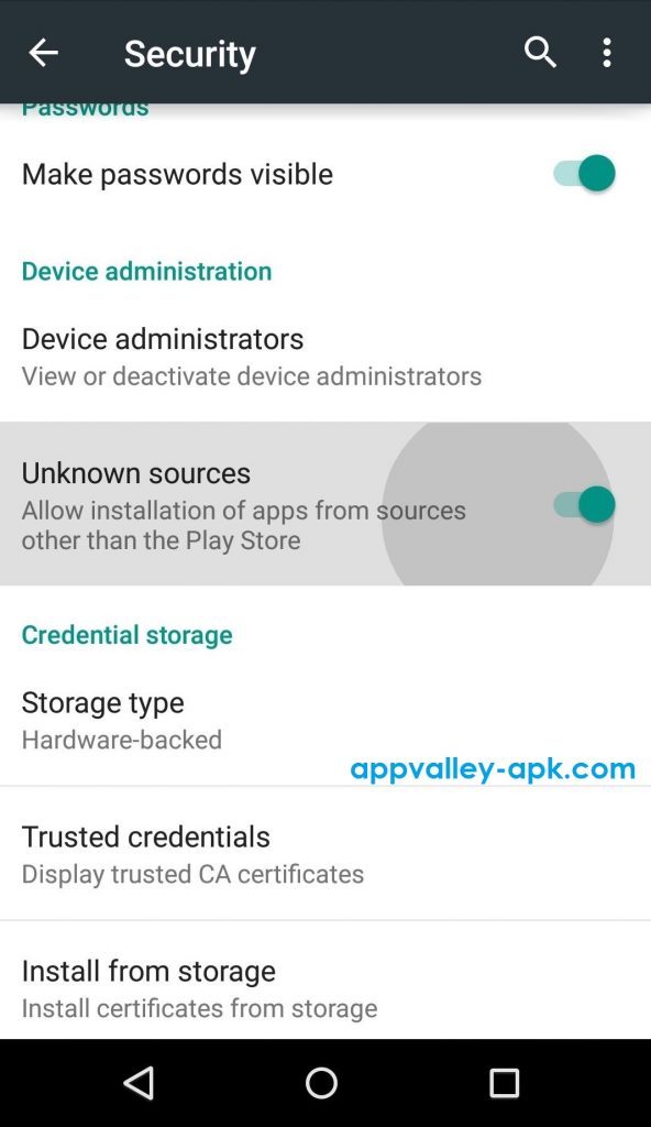 instale o APK do AppValley no Android