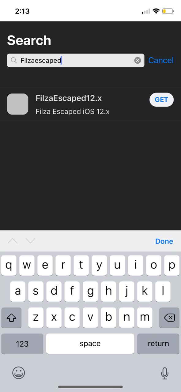 latest filzaescaped on iOS