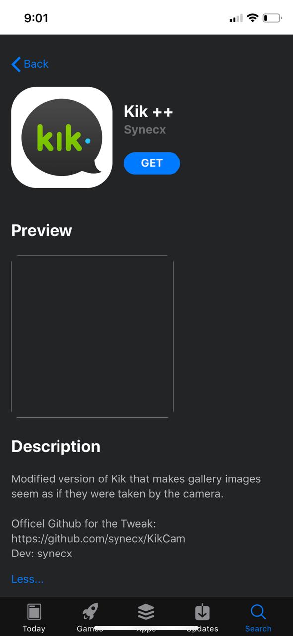 Download KIK++ on iOS using AppValley