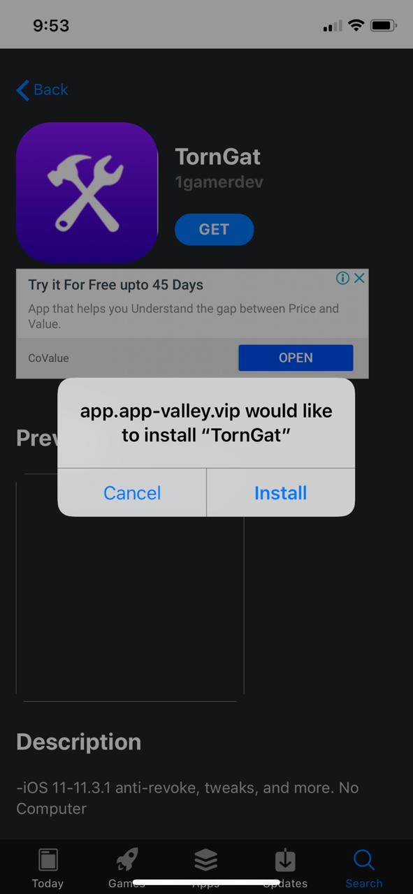 Install TornGat on iOS Devices