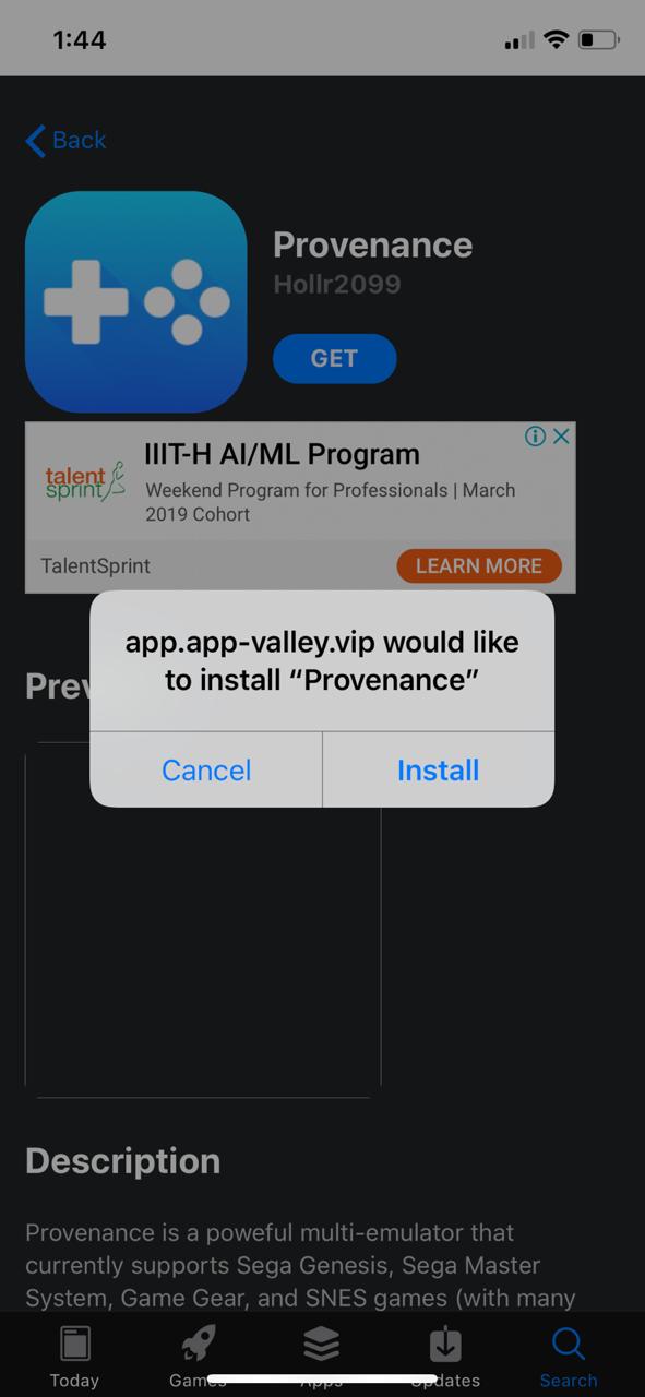 Updated Provenance on iOS devices