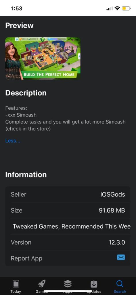 Install The Sims Mobile Hack app on iOS