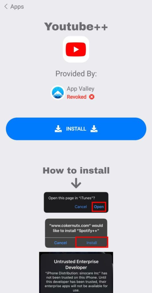 Click on Install option and continue