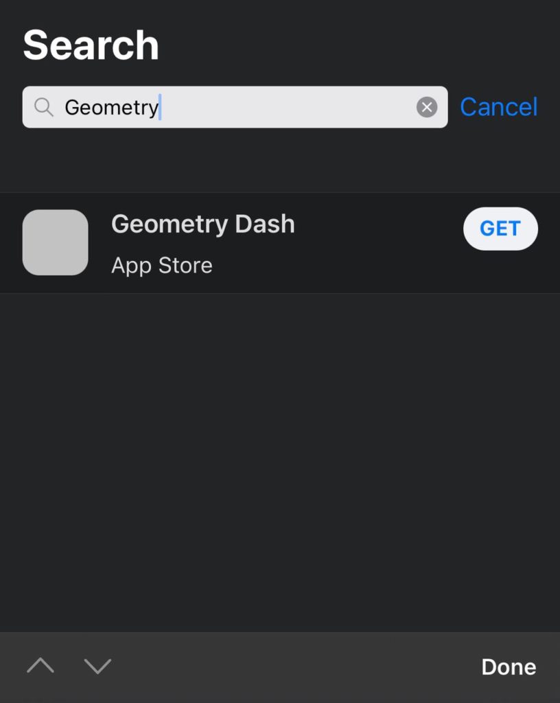 search geometry dash hack