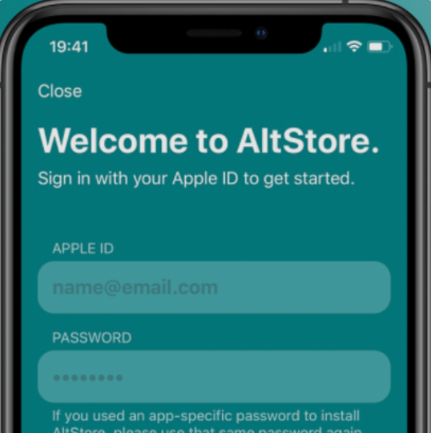 AltStore passcode prompt on iPhone