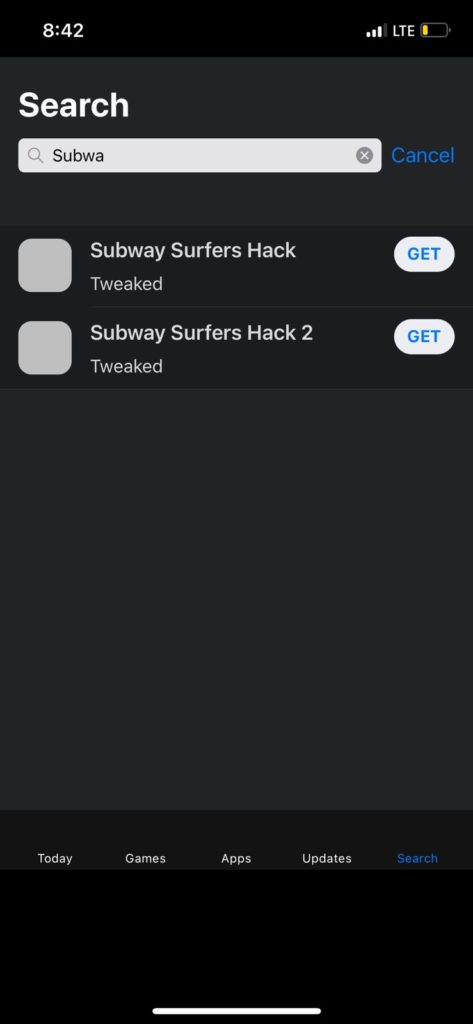 search subway surfers hack
