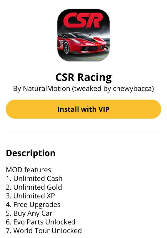 CSR Racing 2 Hack iOS
