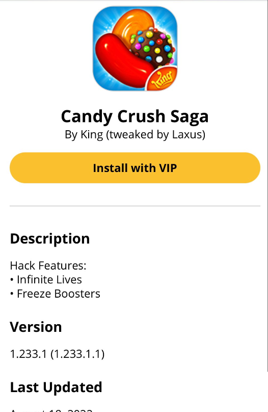 Candy Crush Saga Hack iOS