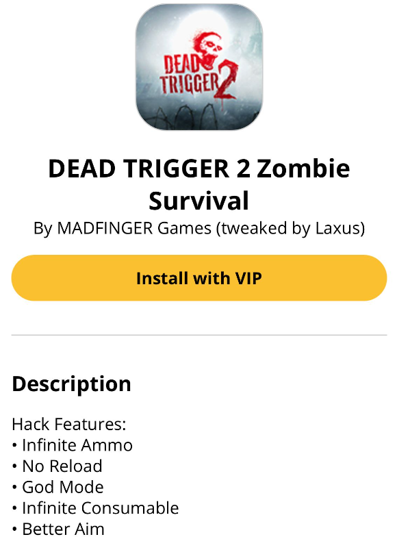 Dead Trigger 2 Mod Hack